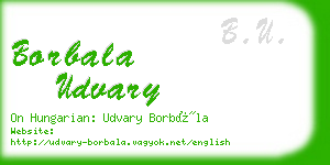 borbala udvary business card